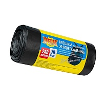 Мешки для мусора 240 л, черные, в рулоне 10 шт., ПНД 40 мкм, 1250х1000 мм, Крепак, 4607075710153 в Дмитрове Мешки для мусора 240 л, черные, в рулоне 10 шт., ПНД 40 мкм, 1250х1000 мм, Крепак, 4607075710153 в Дмитрове