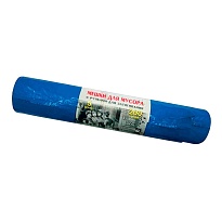 Мешки для мусора 200 л, с завязками, синие, в рулоне 5 шт., ПВД, 45 мкм, 1100х850 мм, Концепция Быта Vitalux, 604934 в Дмитрове