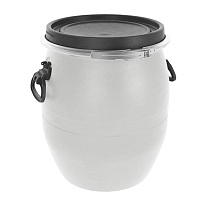 Бочка пластиковая 48 л с хомутом белая в Дмитрове