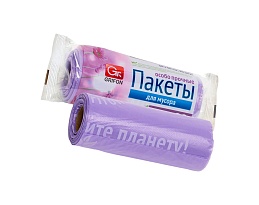 Мешки для мусора 35 л, ароматизированные, сиреневые, в рулоне 20 шт., ПНД, 12 мкм, 560х530 мм, GRIFON Полевые Цветы, 100-034 в Дмитрове
