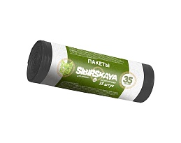 Мешки для мусора 30 л, черные, в рулоне 25 шт., ПНД, 7 мкм, 580х480 мм, SIBIRSKAYA, 101-003 S в Дмитрове