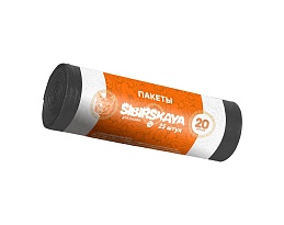 Мешки для мусора 20 л, черные, в рулоне 25 шт., ПНД, 6 мкм, 420х450 мм, SIBIRSKAYA, 101-001 S в Дмитрове