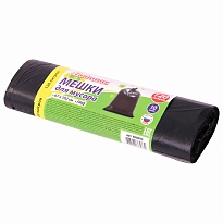 Мешки для мусора 120 л, черные, в рулоне 10 шт., ПНД, 11 мкм, 1020х670 мм, Любаша, 608093 в Дмитрове