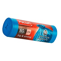Мешки для мусора 160 л, синие, в рулоне 10 шт., ПВД, 21 мкм, 1200х870 мм, PACLAN Big&Strong, 604075 в Дмитрове Мешки для мусора 160 л, синие, в рулоне 10 шт., ПВД, 21 мкм, 1200х870 мм, PACLAN Big&Strong, 604075 в Дмитрове