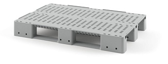 Поддон пластиковый перфорированный (усилен 2 трубами) с бортиками серый в Дмитрове