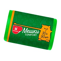 Мешки для мусора 30 л, зеленые, в рулоне 90 шт., ПНД, 6 мкм, 560х480 мм, Comfort, М4268 в Дмитрове