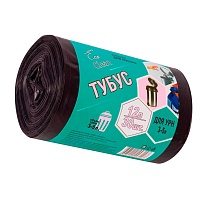Мешки для мусора 12 л, черные, в рулоне 30 шт., ПНД, 6 мкм, 550х320 мм, Концепция Быта Tubus, 604936 в Дмитрове
