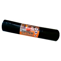 Мешки для мусора 480 л, черные, в рулоне 5 шт., ПВД, 65 мкм, 1700х1300 мм, Концепция Быта Профи, 603735 в Дмитрове