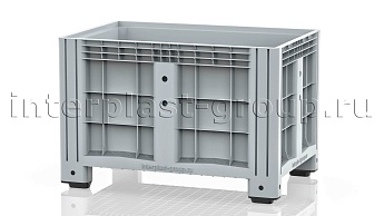 Контейнер iBox сплошной на ножках серый в Дмитрове